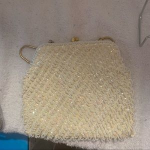 Pearl beaded with gold detail